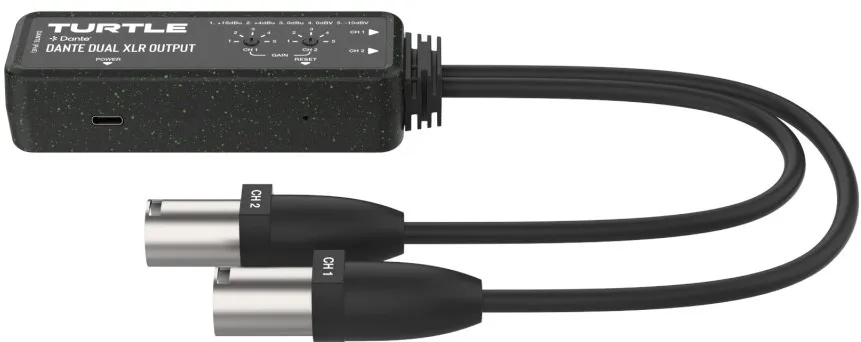 Turtle AV Turtle 2CH Analog XLR Output Dante Adapter - Adapter Dante