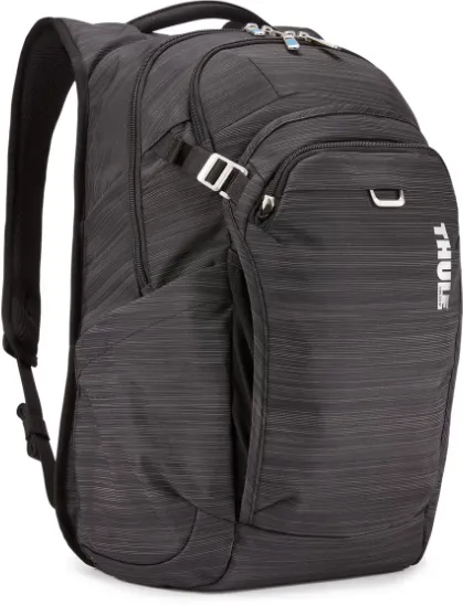 Thule RUCSAC THULE, pt. notebook de max. 15.6 - 17 inch, 24 l, 2 compartimente, buzunar frontal x 2; buzunar lateral x 2, waterproof, nylon, negru, "CONBP116 BLACK" / 3205352