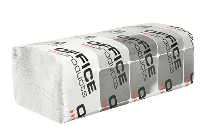 Office Products Servetele ZZ hartie reciclata alba, 23x23cm, 1 strat, 200buc/pachet, 20pachete/cutie, Office Product