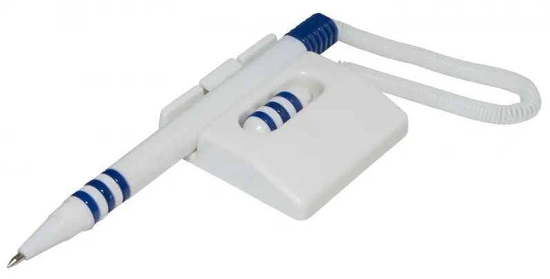 Office Products Pix cu suport autoadeziv si snur, orizontal, Office Products - corp alb/albastru - scriere albastra