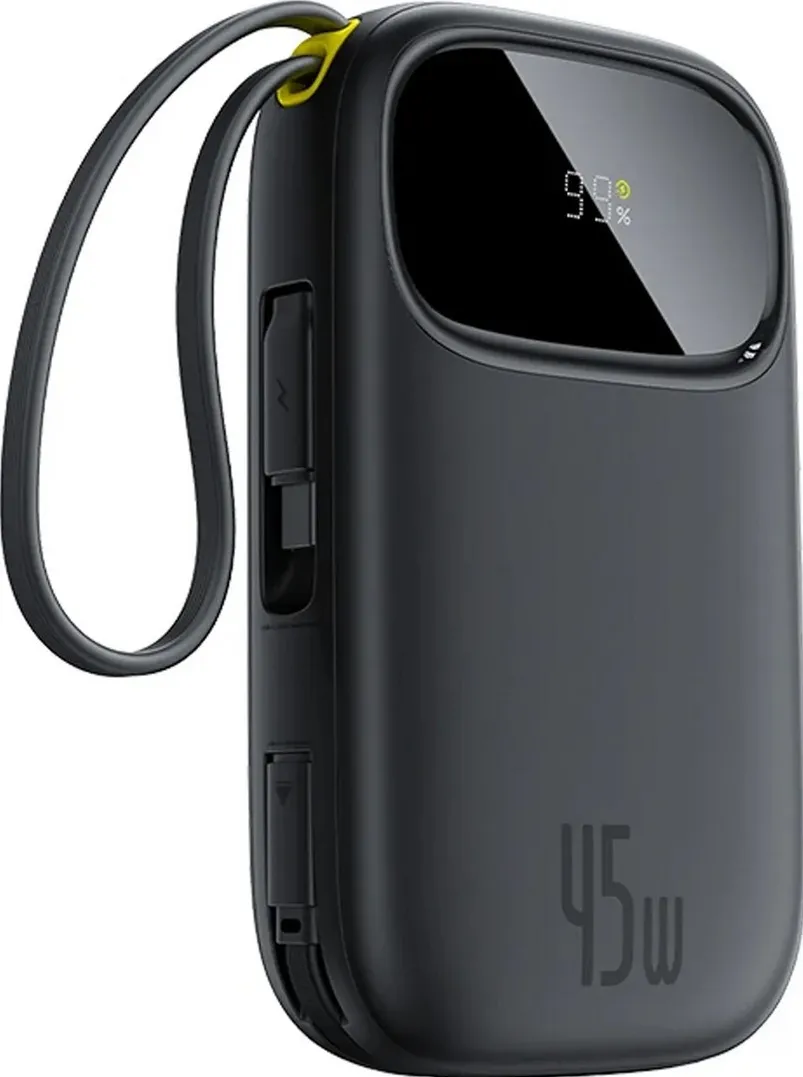 Baseus POWER BANK Baseus EnerFill FC31, 20000mAh, 22.5W, display, 1 x USB, cablu integrat USB Type-C si Iphone Lightning, negru, "P10082107123-00" (timbru verde 0.98 lei) - 6932172691196