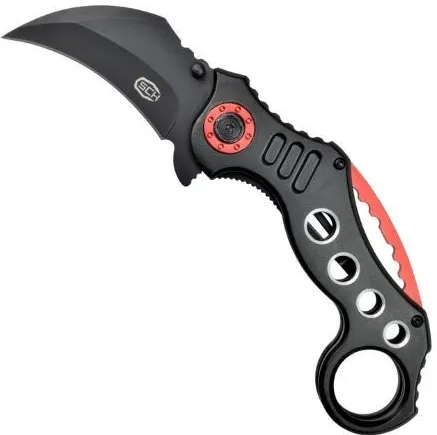 SCK Nóż SCK Steel Claw Knives Karambit K29 czarno-czerw