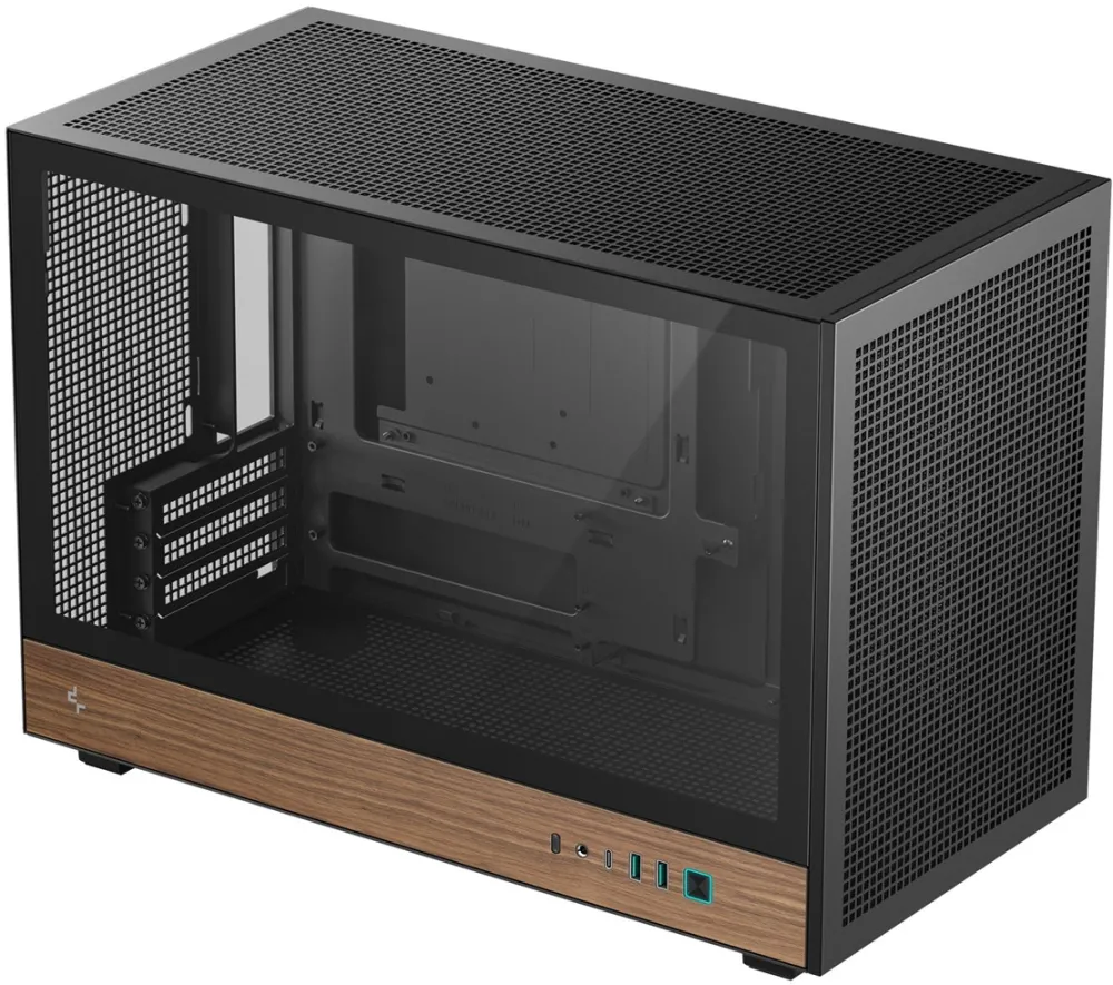 Carcasa PC Deepcool CH260 WOOD (black/wood, tempered glass)