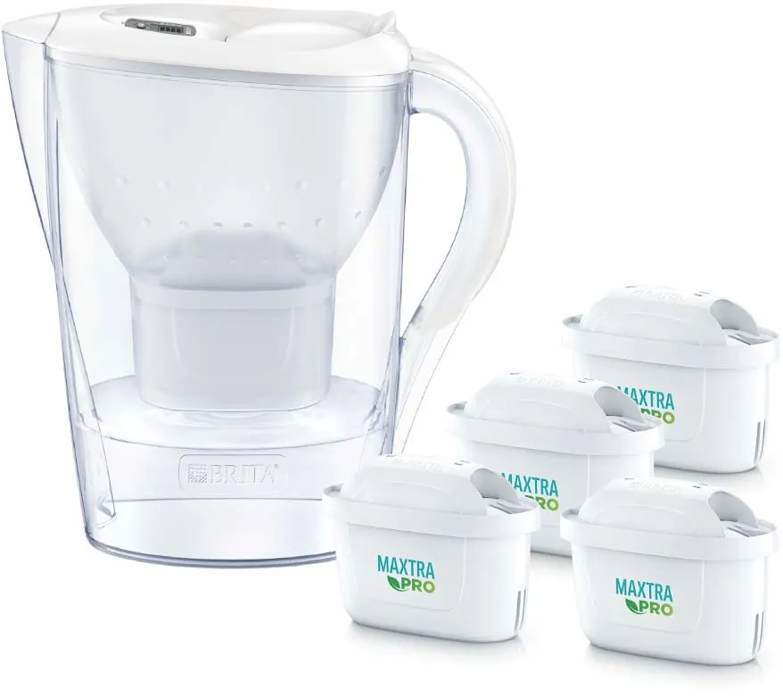 BRITA Dzbanek filtrujący Brita Marella+4 wkłady Maxtra Pro PP (2,4l; biały)