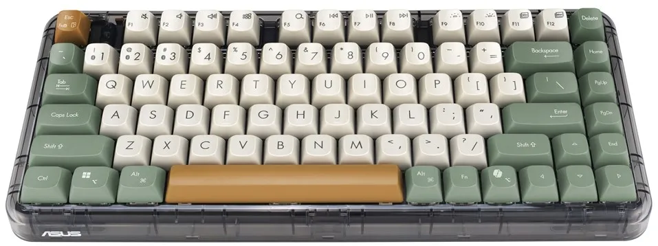 Tastatura Asus Klawiatura ASUS KD201 Jelly75 Wireless/Bluetooth Keyboard Milk White