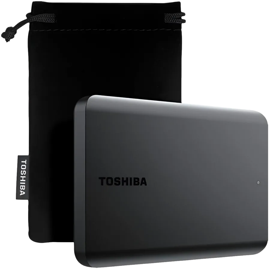Hard Disk Extern Toshiba CANVIO Basics Exclusive 2TB, 2.5", USB 3.2 Gen1 (5Gbit/s), Black