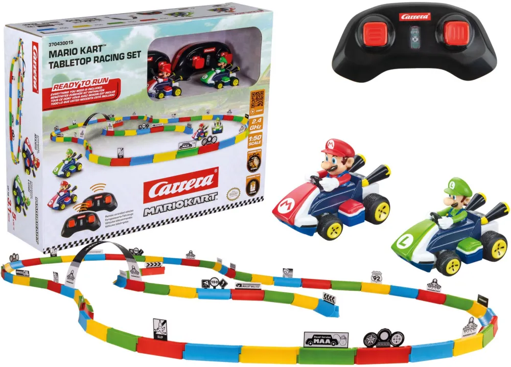 Masina Carrera 2.4GHz Mario Kart Tabletop Racing Set - Mario & Luigi, RC