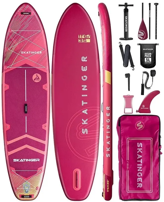 Skatinger Deska SUP SKATINGER Prana Meteor Red 350x89x15 cm