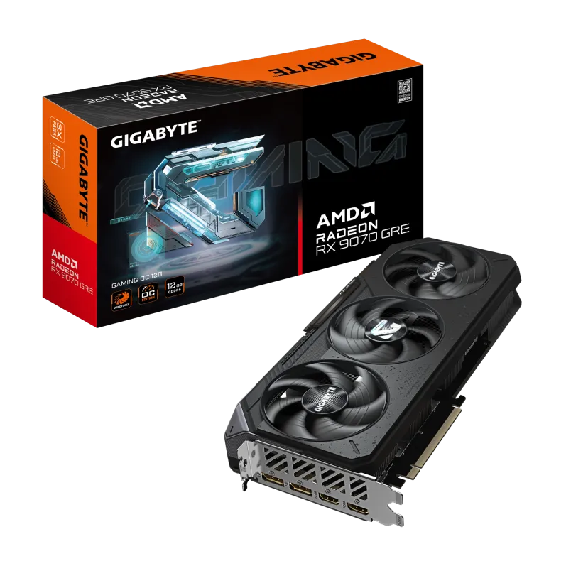 Placa Video GIGABYTE GB GeForce RX 9070 GRE GAMING OC 12GB