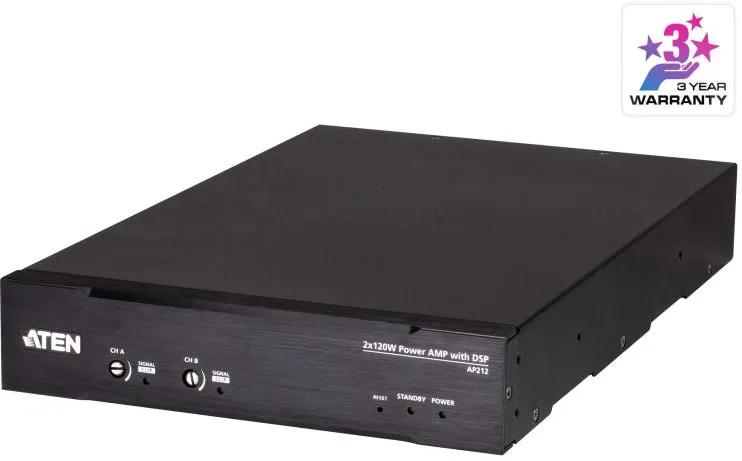 ATEN 2x120W Power Amplifier with DSP Aten
