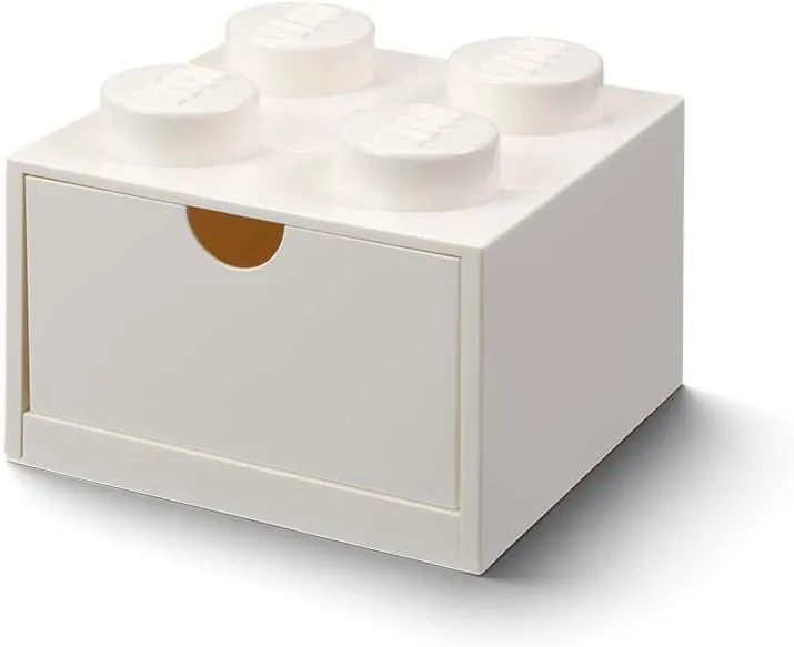 Room Copenhagen LEGO Desk Drawer 4, storage box (white, knobs)