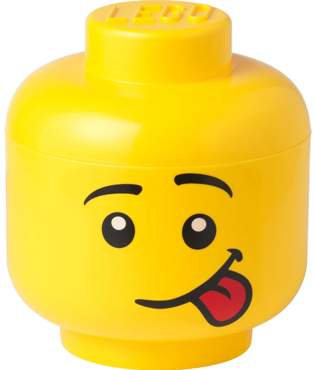 Room Copenhagen LEGO Storage Head "Silly", large, storage box (yellow)