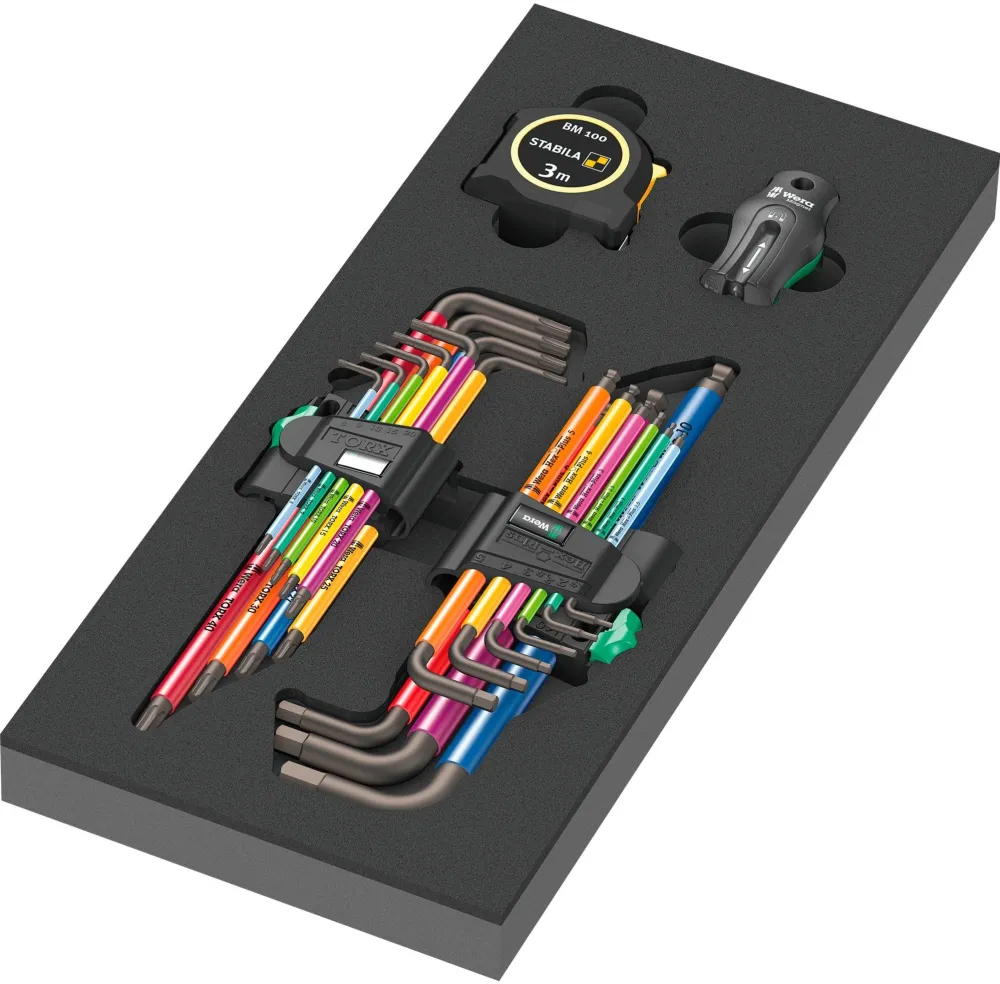 WERA 9740 Winkelschlüssel Set 1 Schaumstoffeinlage