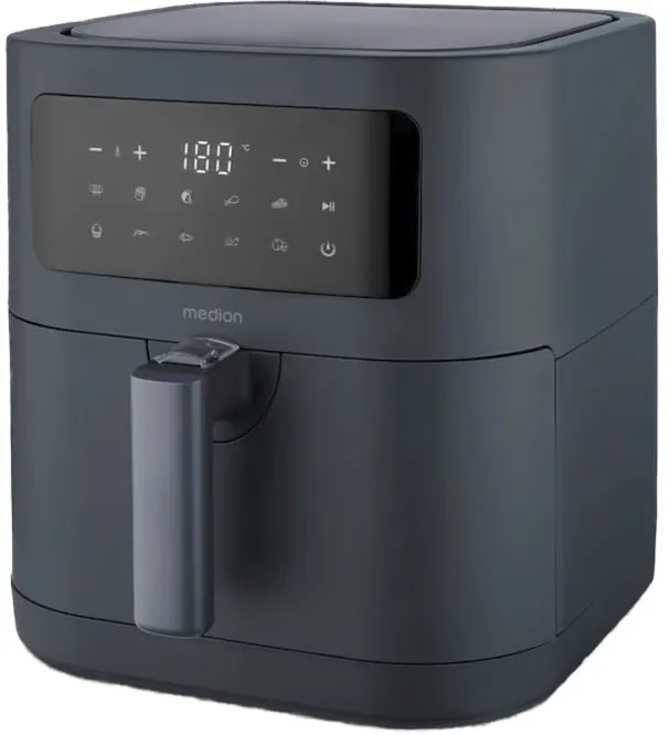 Medion hot air fryer Life MD 11740 E40 XL (gray, 2,150 watts, basket 5.2 liters)