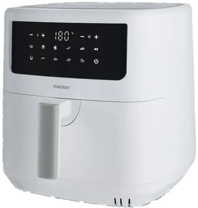 Medion hot air fryer Life MD 11750 P10 XL (white (matt), 2,150 watts, basket 6.8 liters)