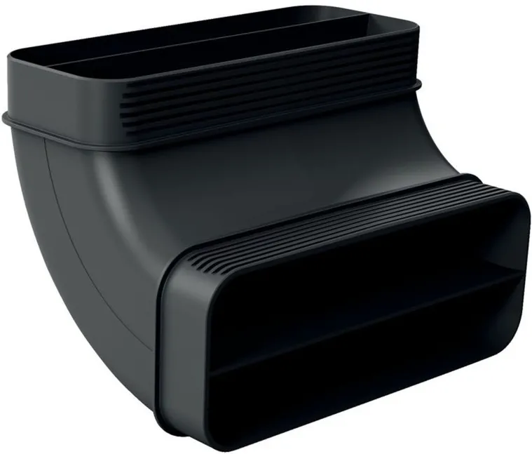 Neff 90° flat duct elbow Z861SB2 (black, vertical, male)