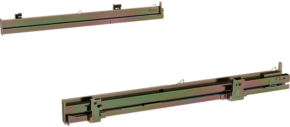 Ghidaje telescopice cu clips Neff Z1608CX0 extensie completa 1 nivel inox pentru piroliza