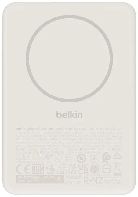 BELKIN Belkin BoostCharge Slim 7.5W Qi2 magn.PB 10000mAh sand BPD017hqSA