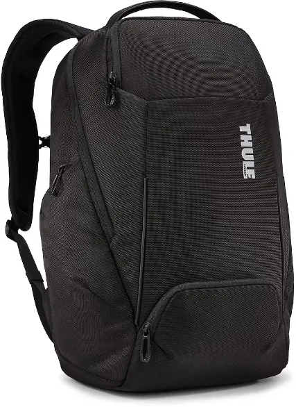 Thule RUCSAC THULE pt. notebook de max. 15.6 inch, 26 l, 1 compartiment, buzunar frontal x 3; buzunar lateral x 2, waterproof, poliester, negru, Accent 3205384
