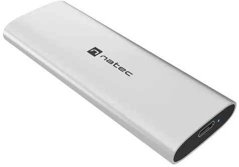 Rack Natec External SSD enclosure RHINO M.2 NVME USB-C 3.2 arctic silver