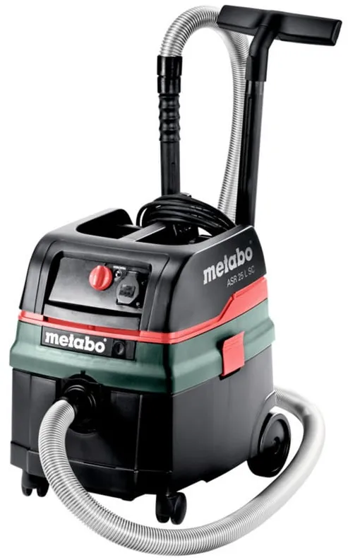 Metabo ASR 25 L SC - Aspirator umed-uscat, 1400 W, 248 mbar, 25 l, priza scule electrice, comutator curatare filtru