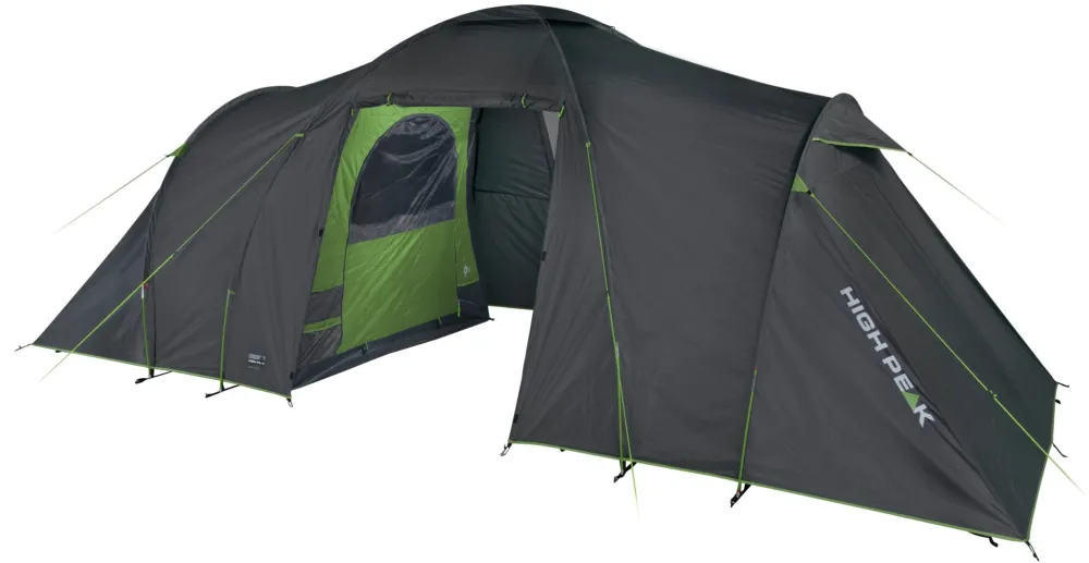 High Peak dome tent Como 4.0 (dark grey/green, with 2 bedrooms, model 2022)