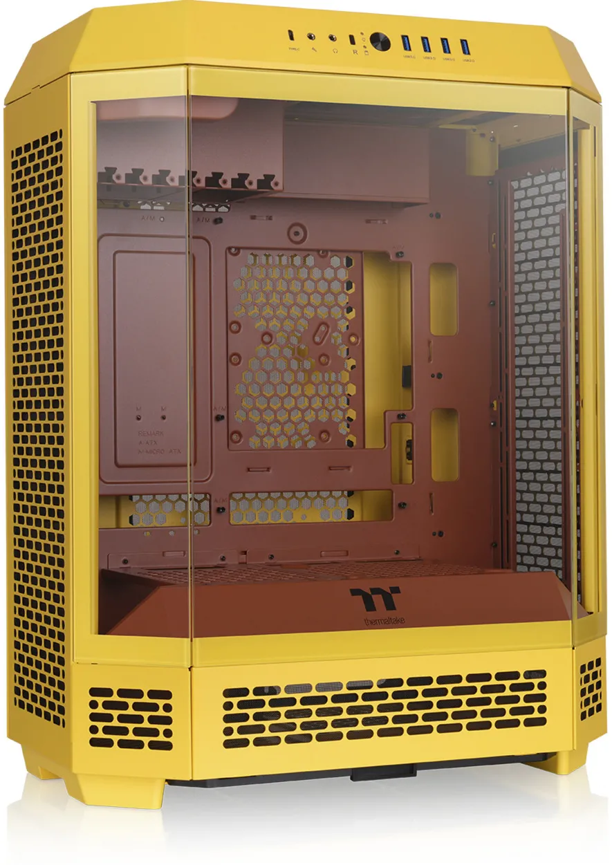 Carcasa PC Thermaltake View 600 TG Butter Caramel, Full-Tower Case Yellow, Tempered Glass