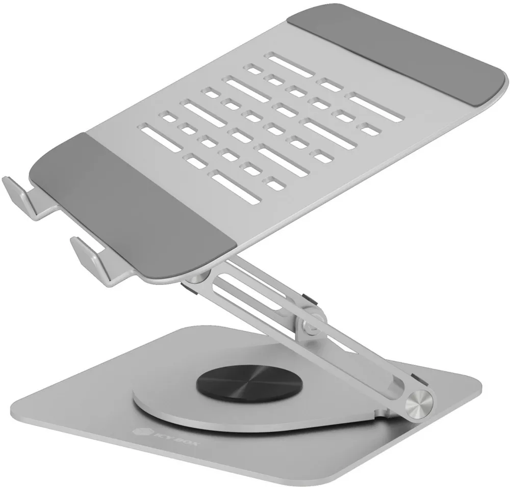 Accesoriu Tableta Icy Box Notebookhalter IcyBox rotierend höhenverstellbar Aluminium