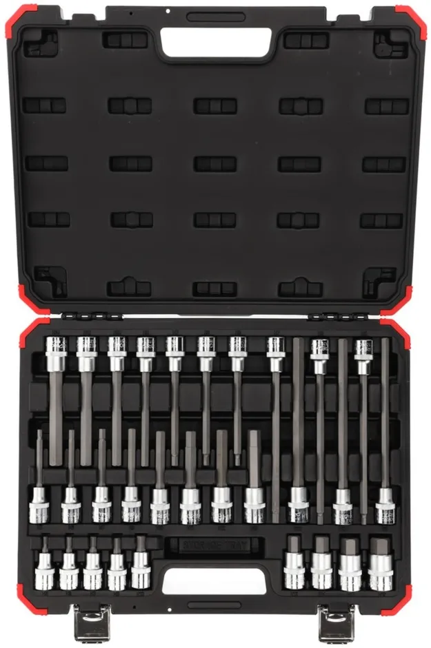 Gedore red Screwdriver Bit Sockets 1/2 hex 30-pieces