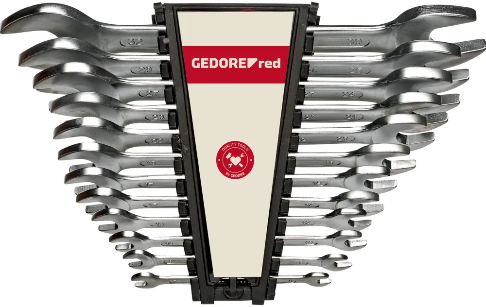 Gedore red Double open-ended Spanner Set 12-pieces