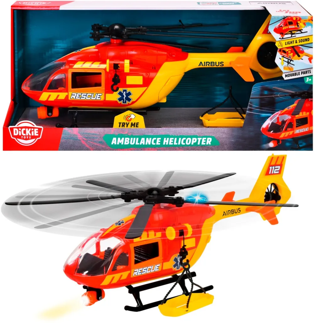 Simba Elicopter de salvare Dickie Toys - Airbus H145, 36 cm, scara 1:36