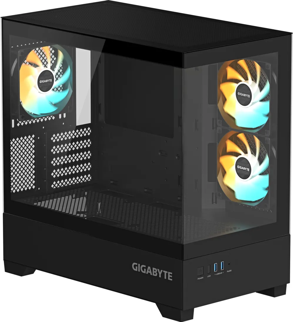 Carcasa PC GIGABYTE GIGABYTE C201 Panoramic, Tower Case, Black, Tempered Glass x 2