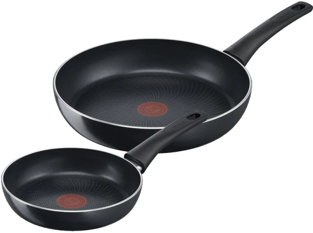 TEFAL Generous Cook Frying Pan Set 2 Pieces 28cm 20cm Black