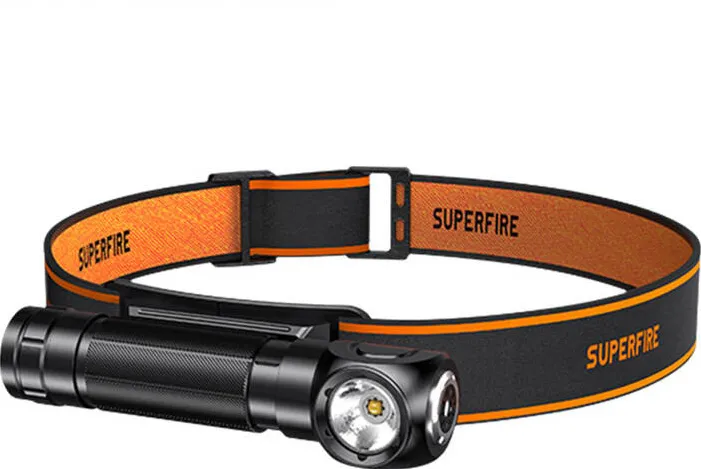 Lanternă frontală 2în1 Superfire TH04 – 600 lm, USB-C, 5 moduri, 127 m
