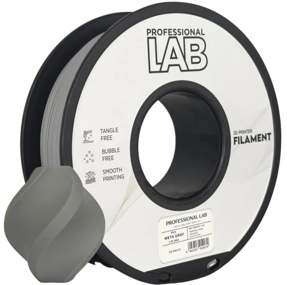 PROF. LAB 3D FILAMENT 1KG PLA META GRAY