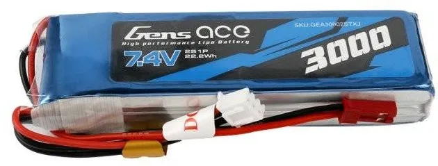 Acumulator Gens Ace 3000mAh 7.4V 1C 2S1P LiPo
