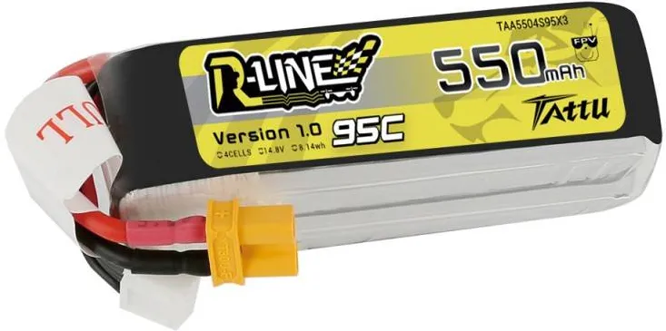 Baterie Tattu R-Line 550mAh 14.8V 95C 4S1P