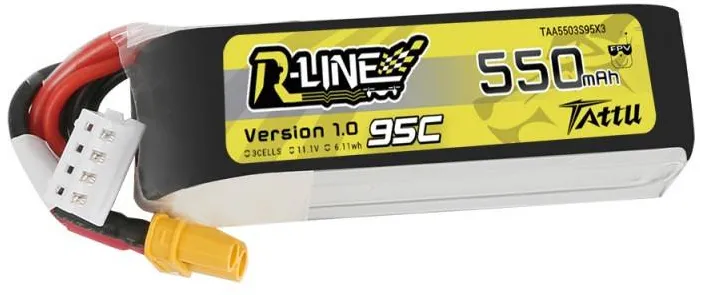 Baterie Tattu R-Line 550mAh 11.1V 95C 3S1P XT30