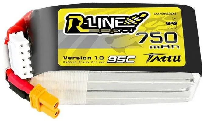 Baterie Tattu R-Line 750mAh 14.8V 95C 4S1P XT30