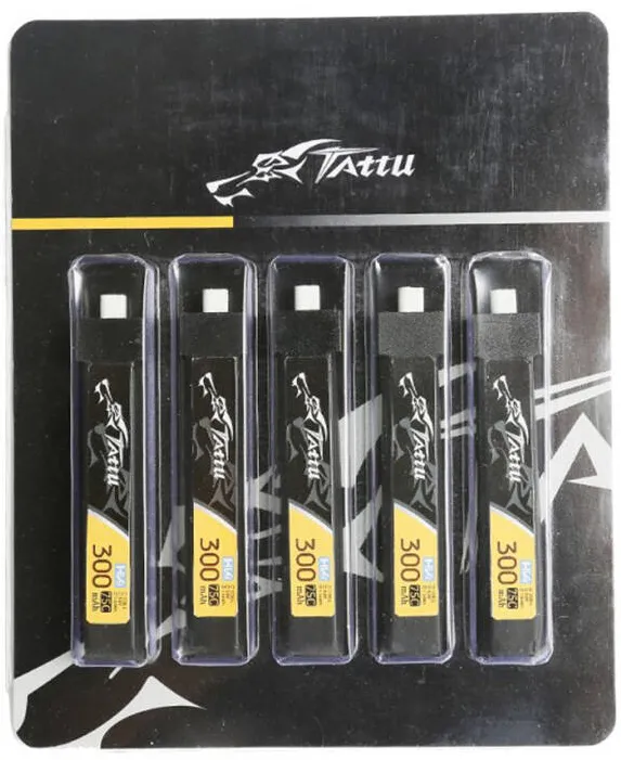 Baterie Tattu LiPo 300mAh 3.8V 75C 1S1P HV BT2.0.5 (5 buc)