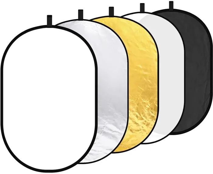 Reflector portabil pentru fotografie 5-în-1, 80 x 120 cm