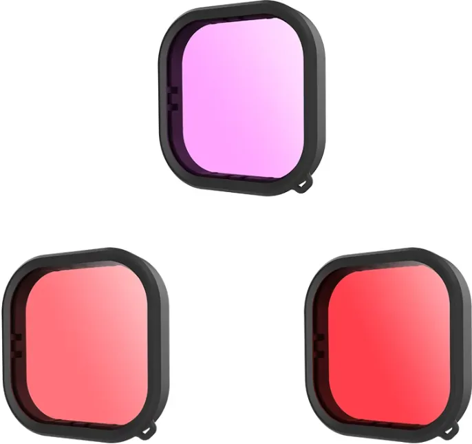 Telesin set de filtre impermeabile pentru GoPro Hero 12 / 11 / 10 / 9 (GP-FLT-904)