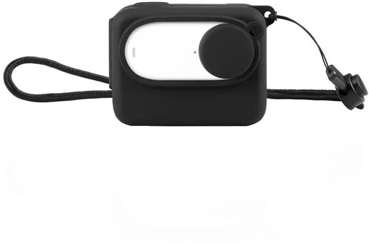 Carcasă de securitate din silicon pentru Puluz Insta360 GO 3 cu capac pentru obiectiv