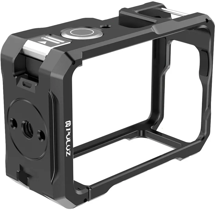 Husă de protecție din metal cu suport Puluz pentru patină rece, destinată camerei DJI Osmo Action 6