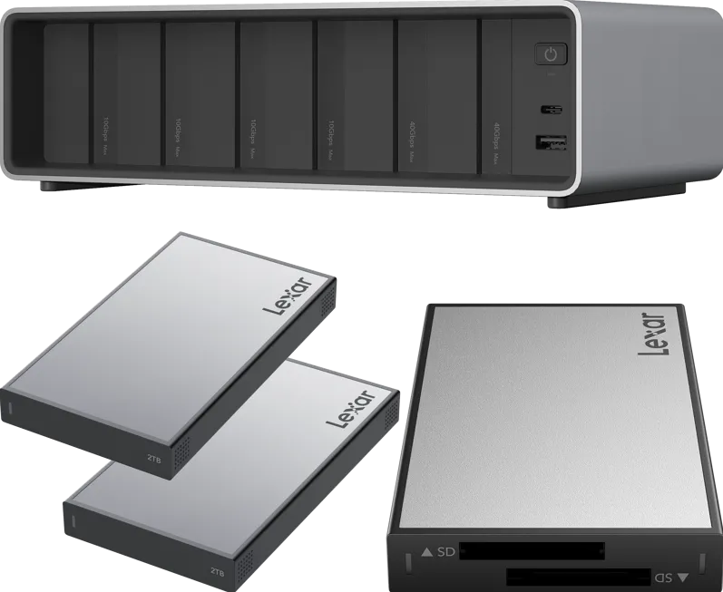 Lexar Professional Workflow Pro with Thunderbolt4 uplink I with Dual SD reader and 2x2TB SSD
