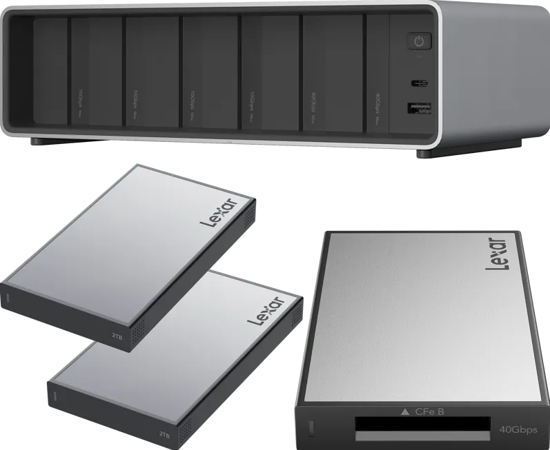 Lexar Professional Workflow Pro with CFexpress Type B reader and 2x2TB SSD