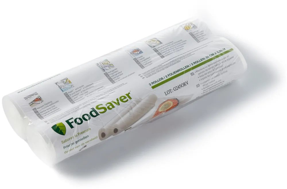 Set 2 role folie pentru vidat FoodSaver FSR2802 28 cm x 5.5 m