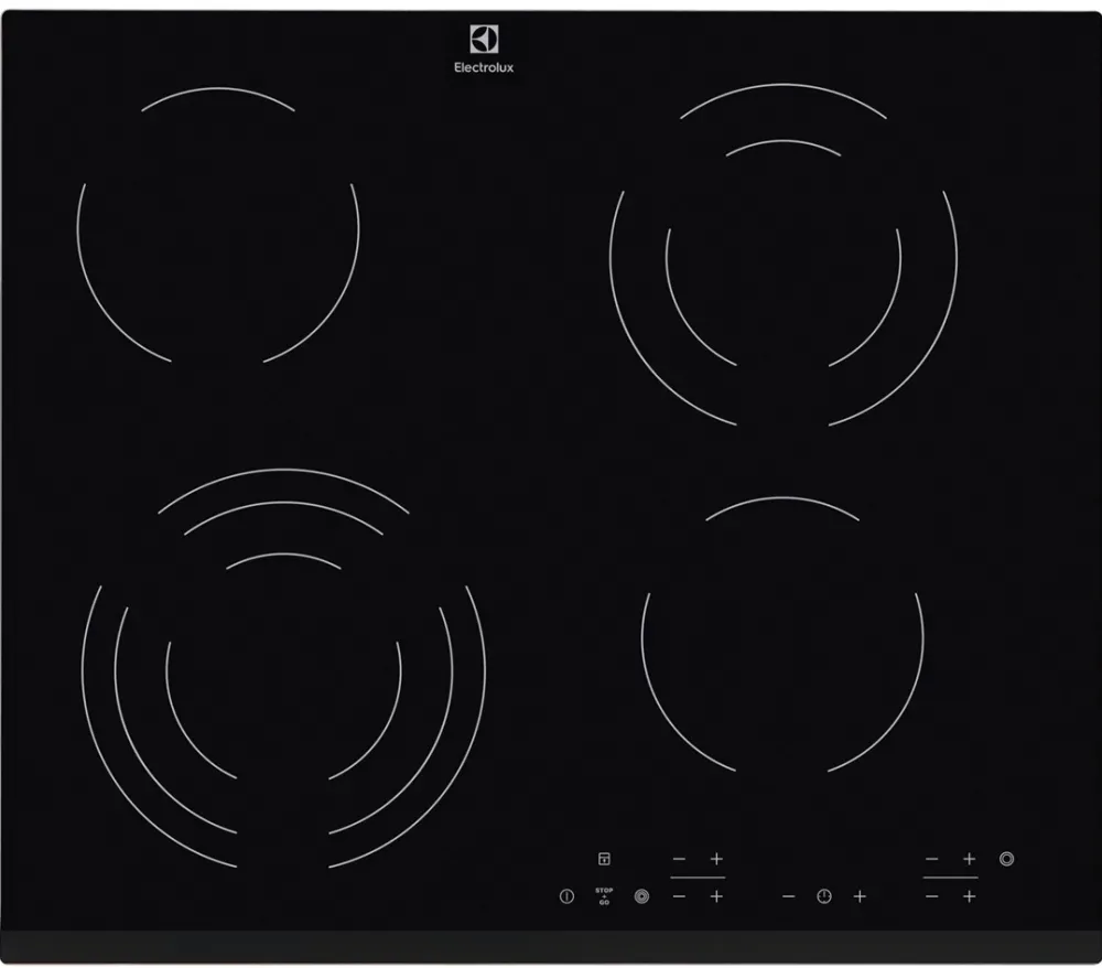 Electrolux EHF6343FOK hob Black Built-in 60 cm Ceramic 4 zone(s)