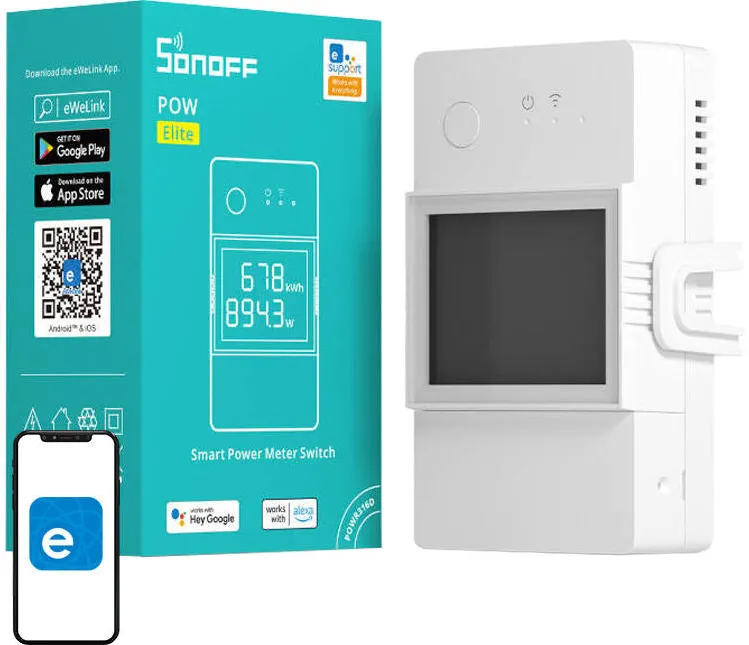Releu Wi-Fi cu funcție de măsurare a curentului Sonoff POWR316D POW Elite