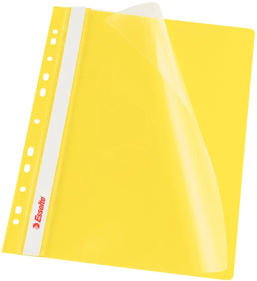 Dosar cu multiperforatii ESSELTE Vivida, PP, A4, 10 buc/set, galben